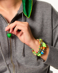 The Super Size Happy Cord Bracelet in Green