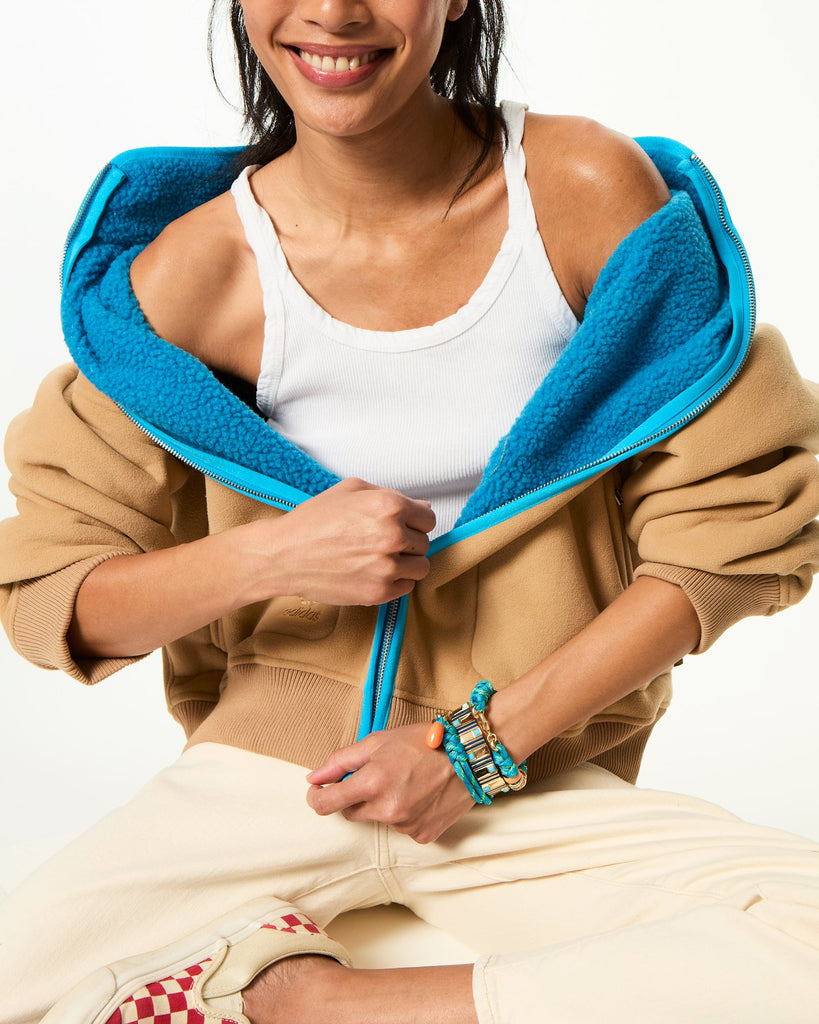 The Super Size Happy Cord Bracelet in Turquoise