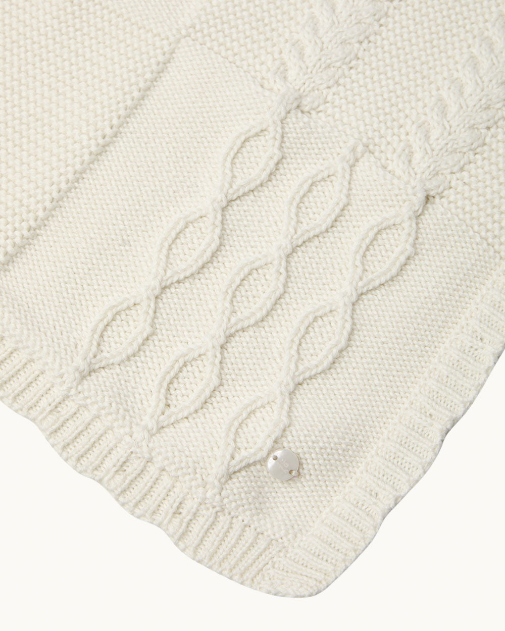 Colt Cotton Blanket in Milky White