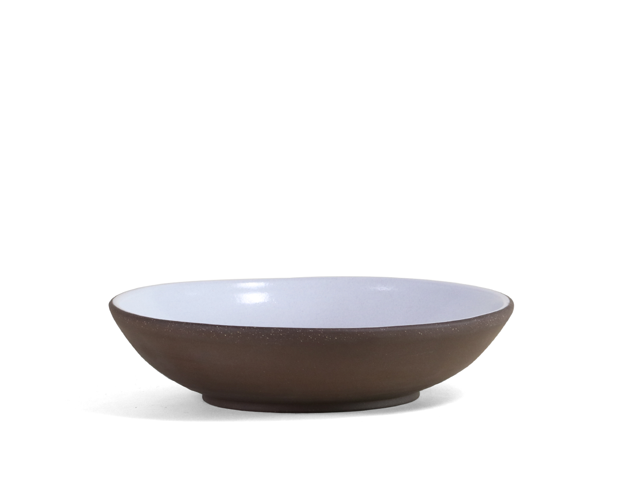 10" Serving Bowl (Dark Brown/White)