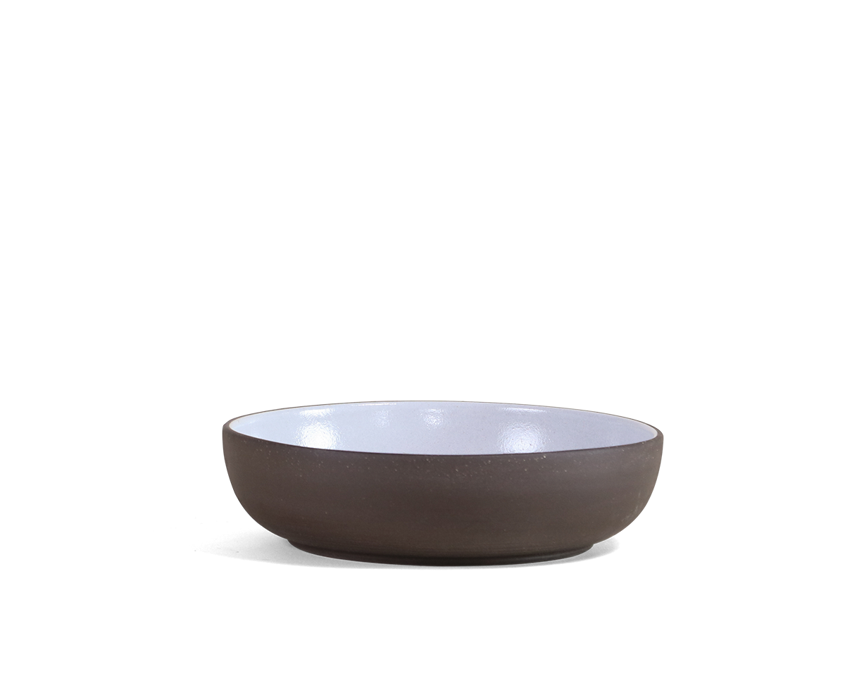 8" Coupe Pasta Bowl (Dark Brown/White)