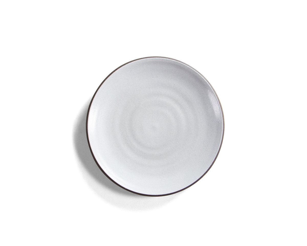 8.5" Coupe Salad Plate (Dark Brown/Sage)