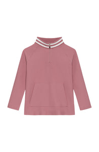 Half-Zip in Dusty Pink