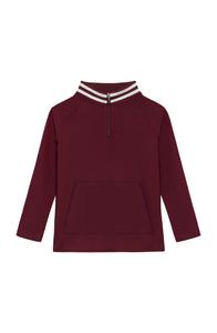 Half-Zip in Maroon