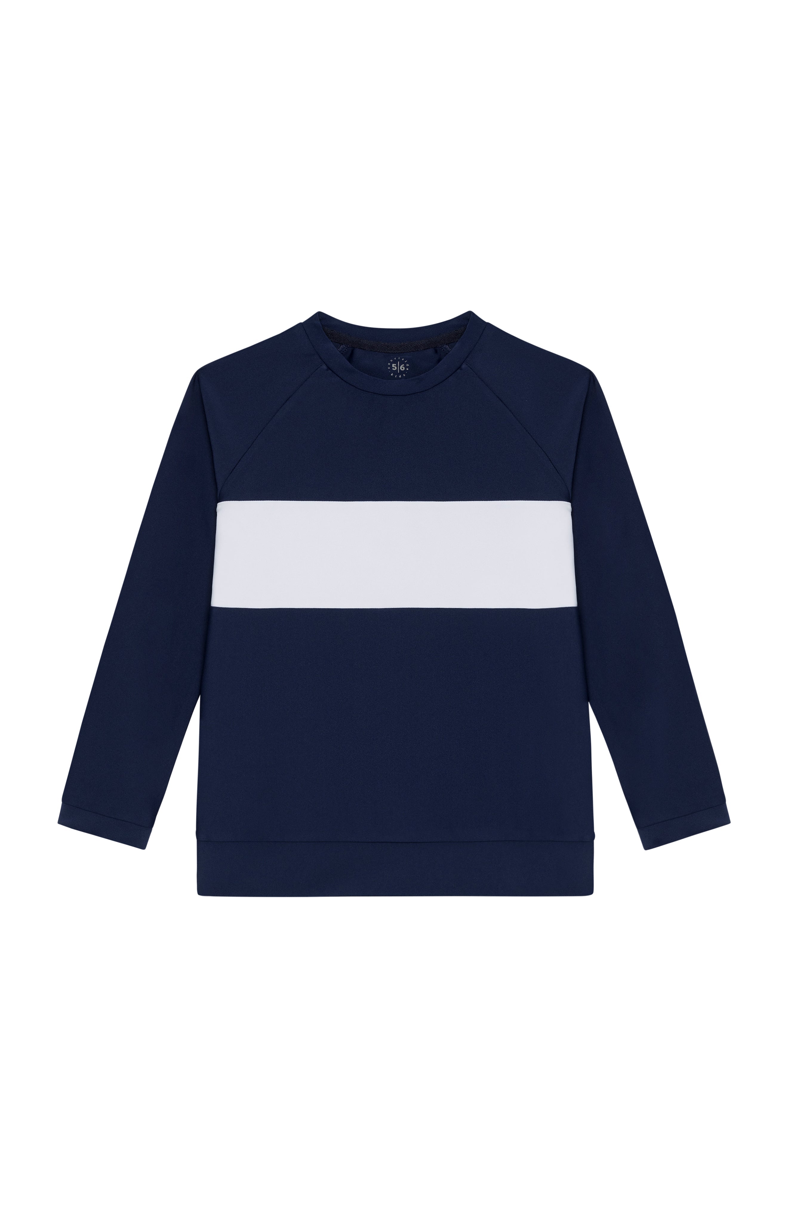 Pullover in Navy & White