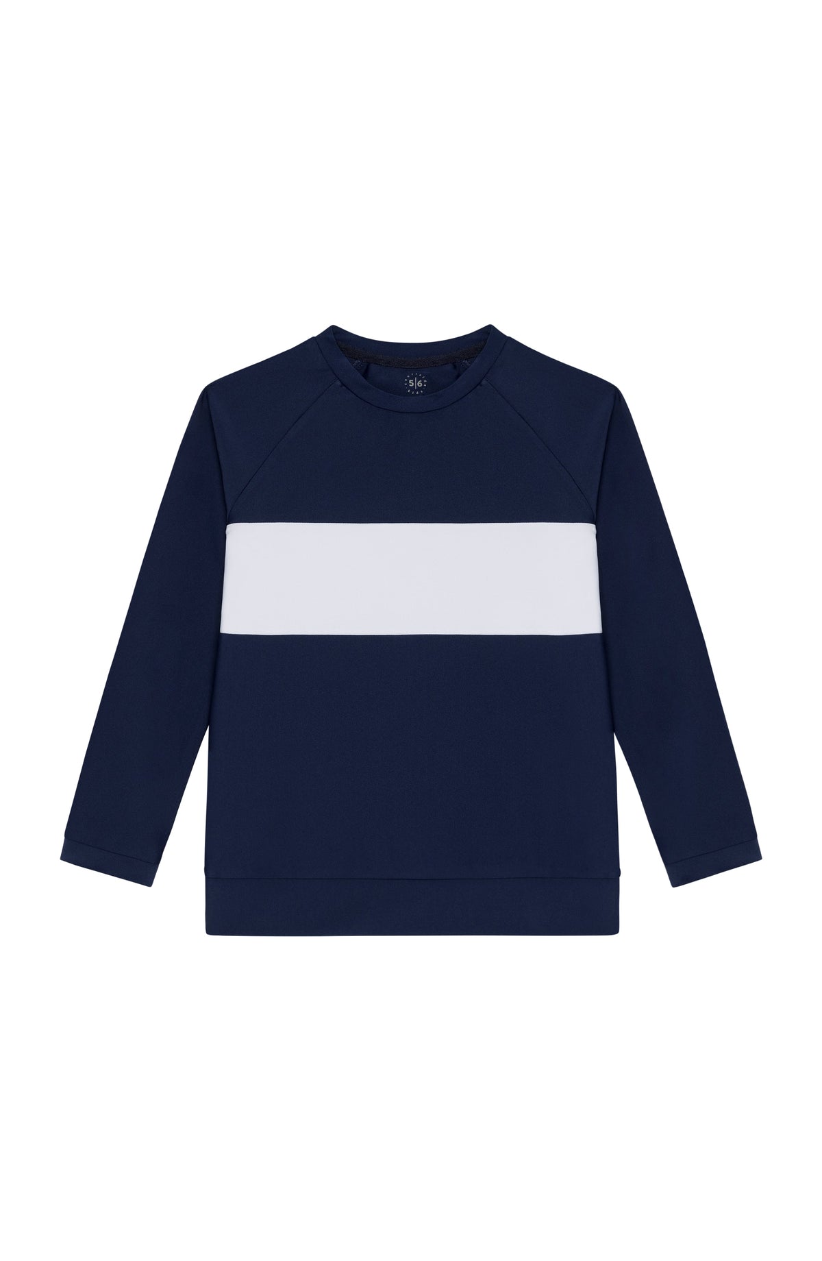 Pullover in Navy & White