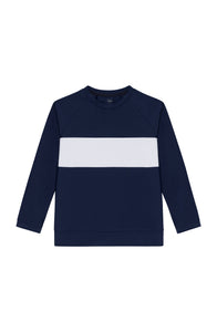 Pullover in Navy & White