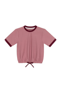 Dance Tee in Dusty Pink & Maroon