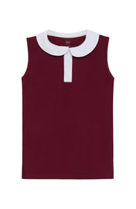 Girly Girl Tank in Maroon & White