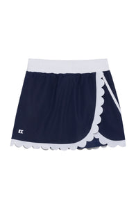 Scalloped Skort in Navy
