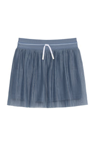 Pleated Skort in Slate