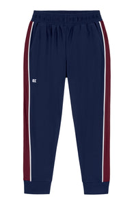 Sideline Warm-Up Joggers in Navy with Maroon Stripe