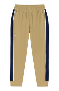 Sideline Warm-Up Joggers in Khaki with Navy Stripe