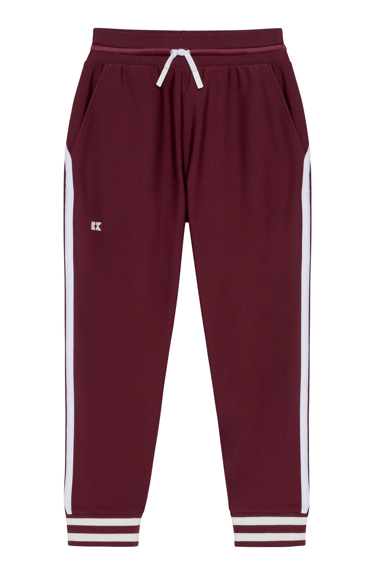 Retro Warm-Up Jogger in Maroon