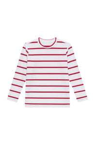 Sail Practice Tee in Red & White Stripe