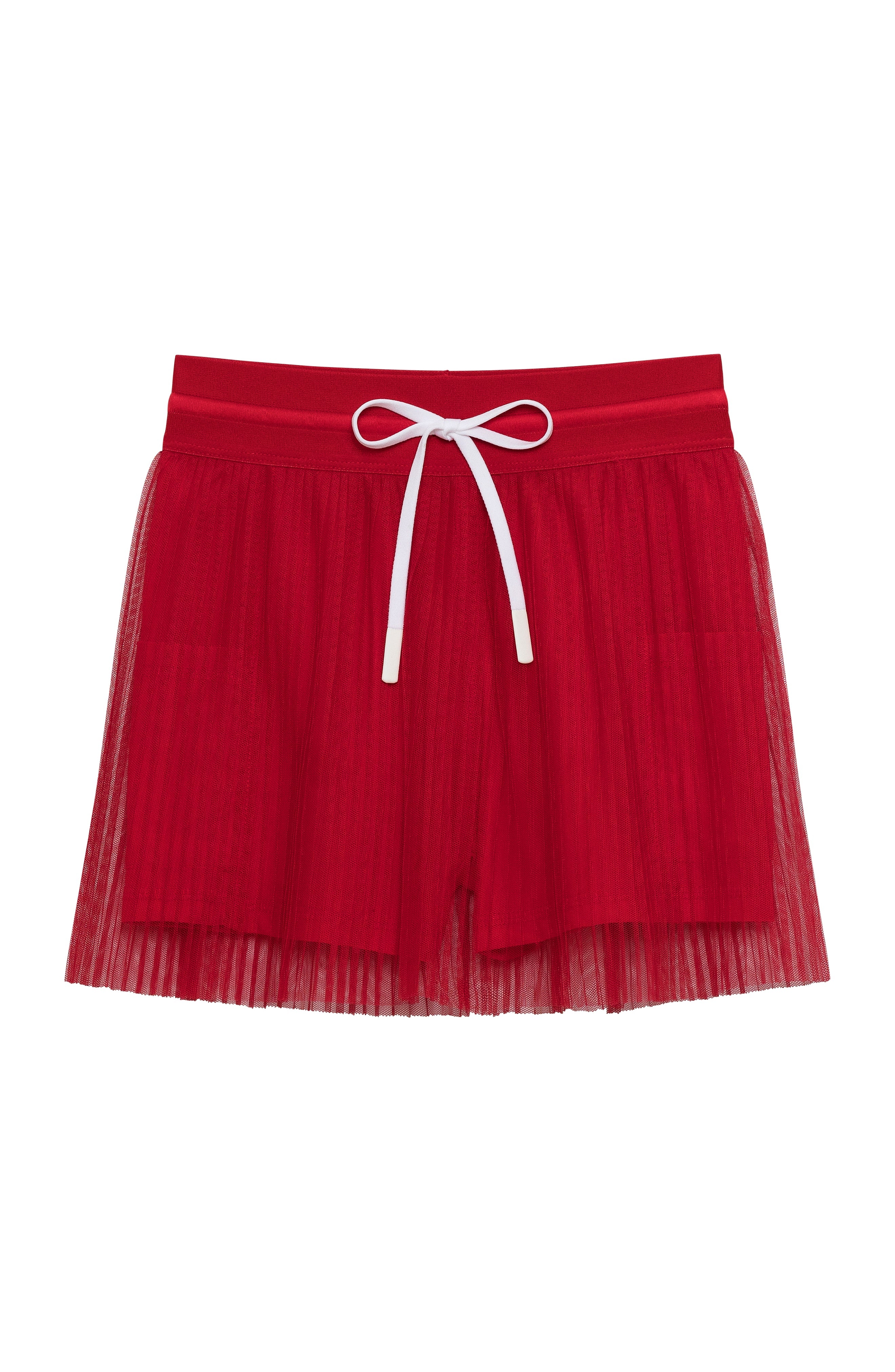Pleated Skort in Red