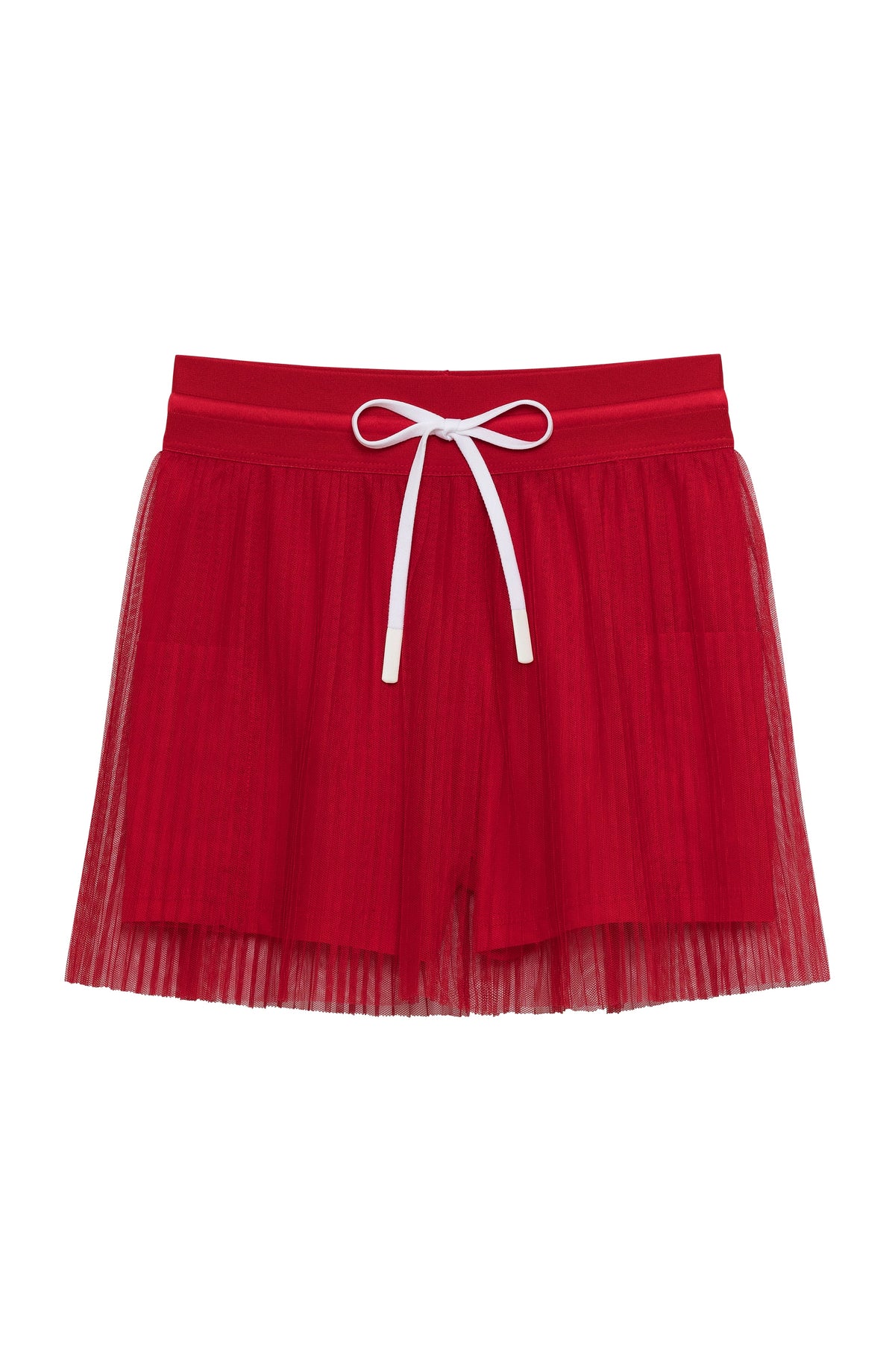 Pleated Skort in Red
