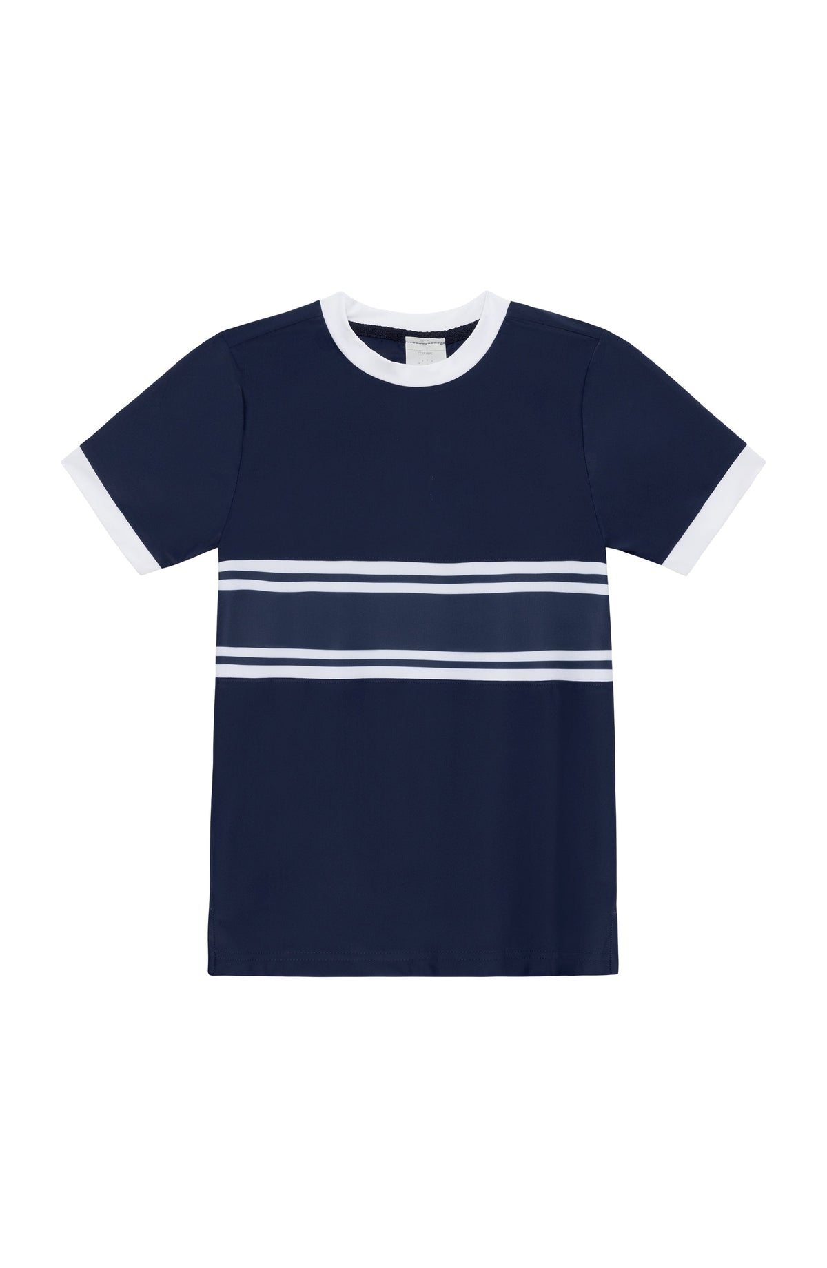 First Mate Tee in Navy & White Stripe