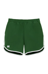 Retro Super Short in Dark Green with White Piping