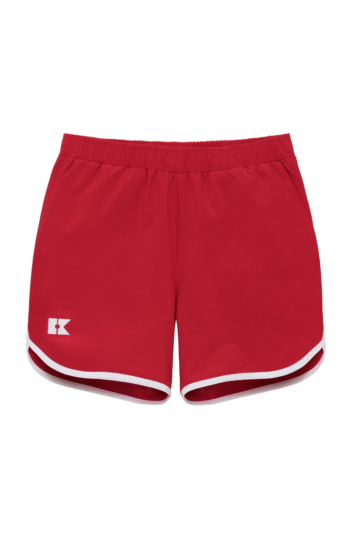 Retro Super Short in Red with White Piping
