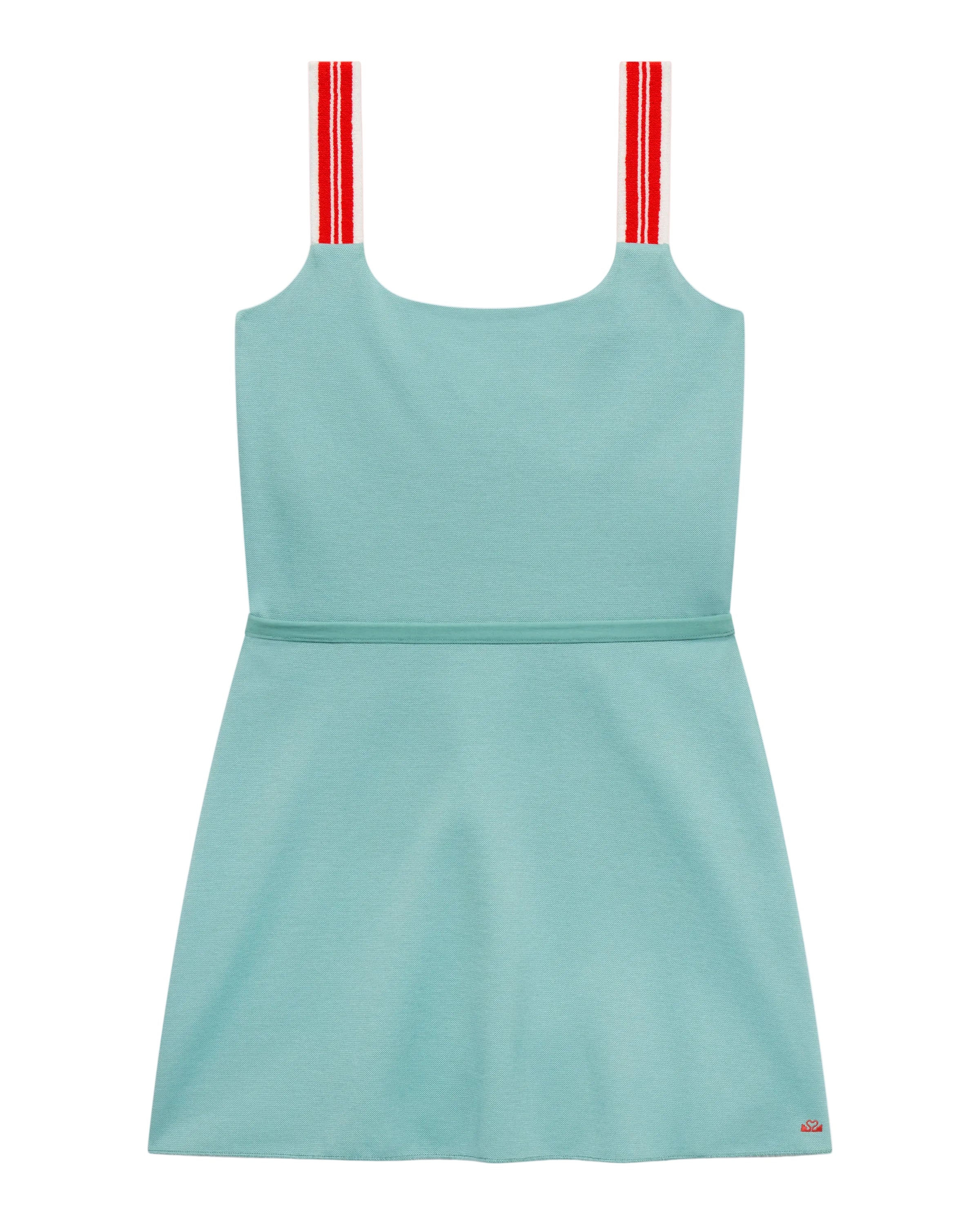 Court Stretch Dress in Blue Lagoon
