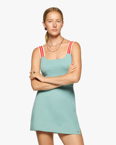 Court Stretch Dress in Blue Lagoon
