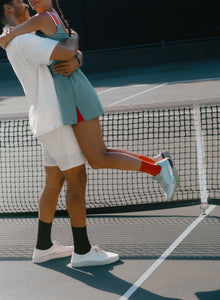 Court Stretch Dress in Blue Lagoon