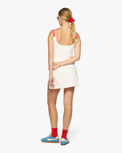 Court Stretch Dress in Tennis White