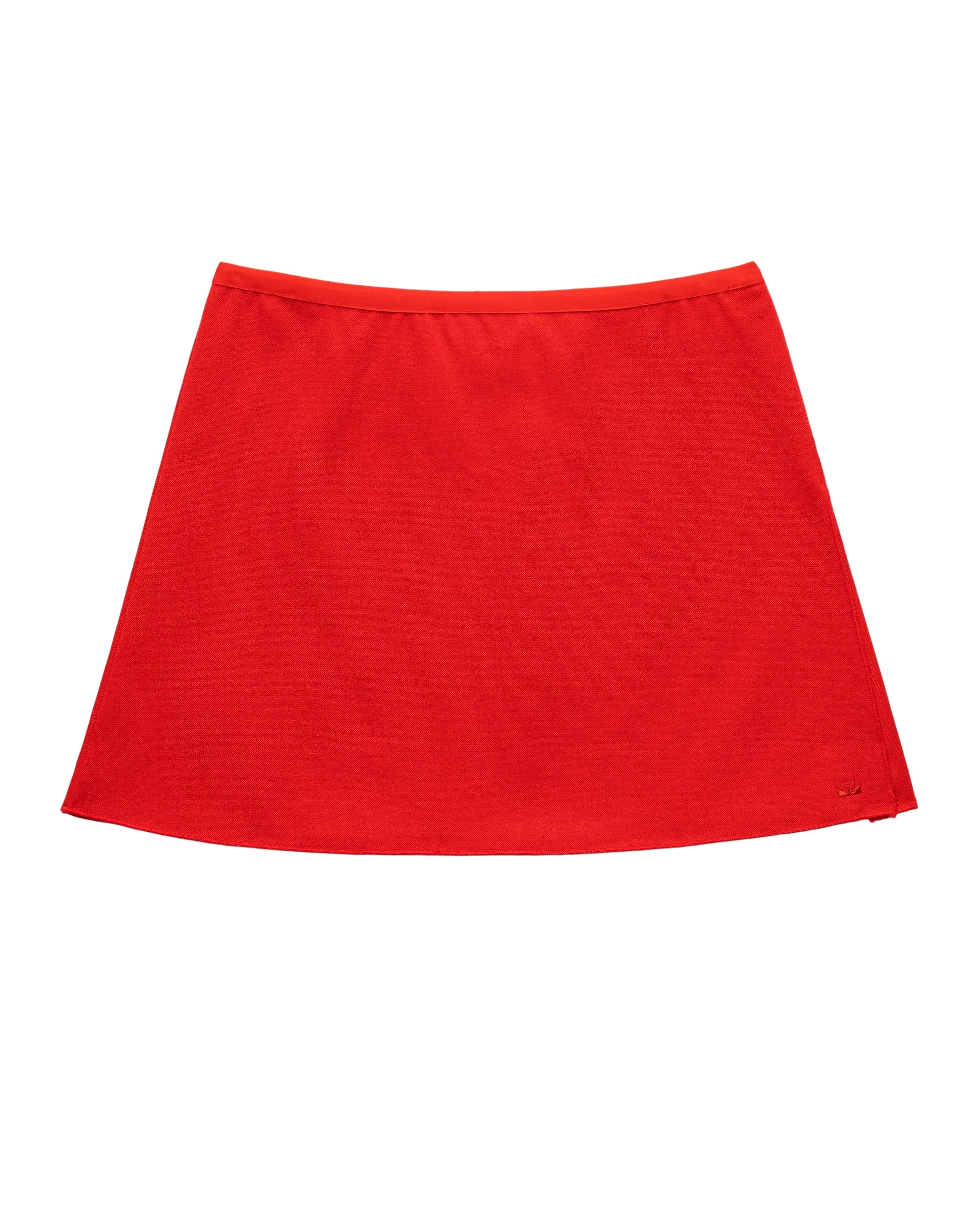 Court Stretch Slip Skirt in Spence Red