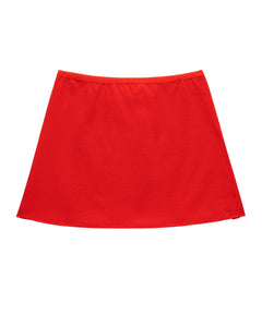 Court Stretch Slip Skirt in Spence Red
