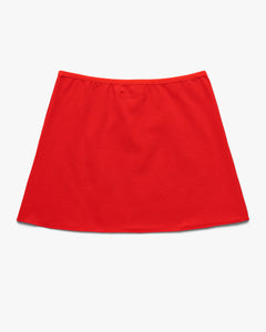Court Stretch Slip Skirt in Spence Red