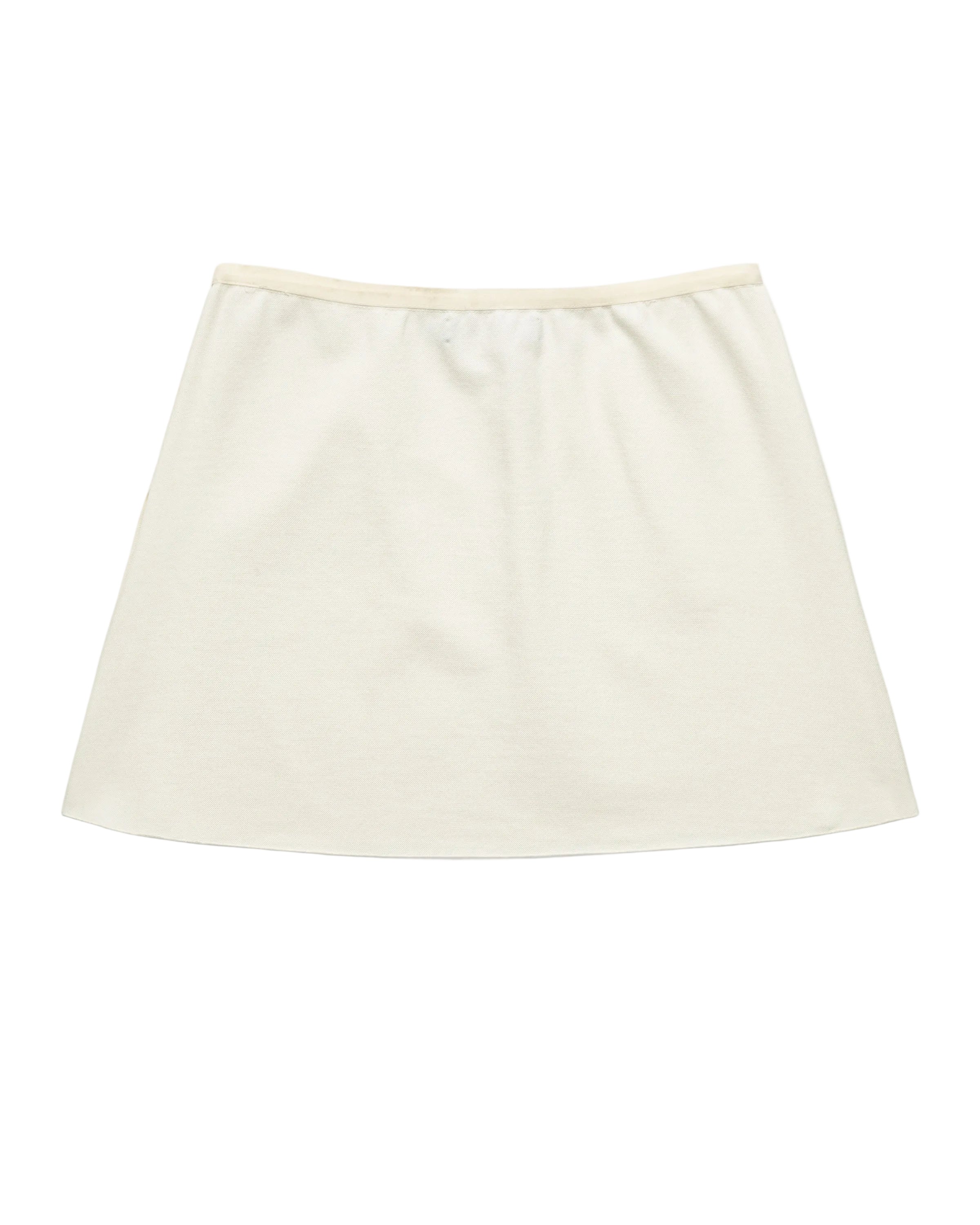 Court Stretch Slip Skirt in Tennis White