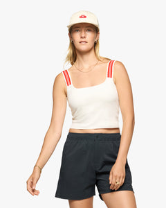 Court Stretch Tank in Tennis White