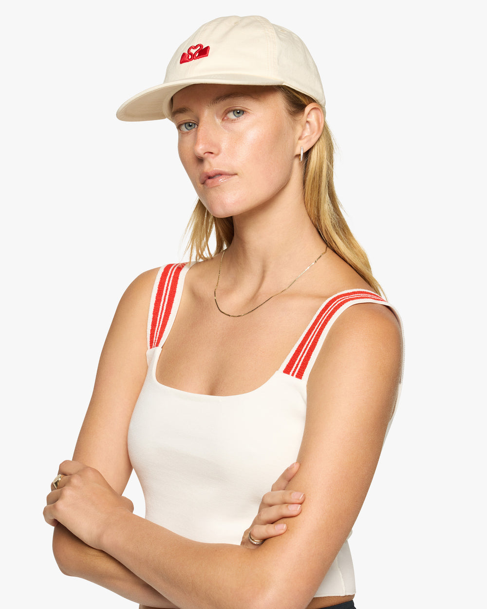 Court Stretch Tank in Tennis White