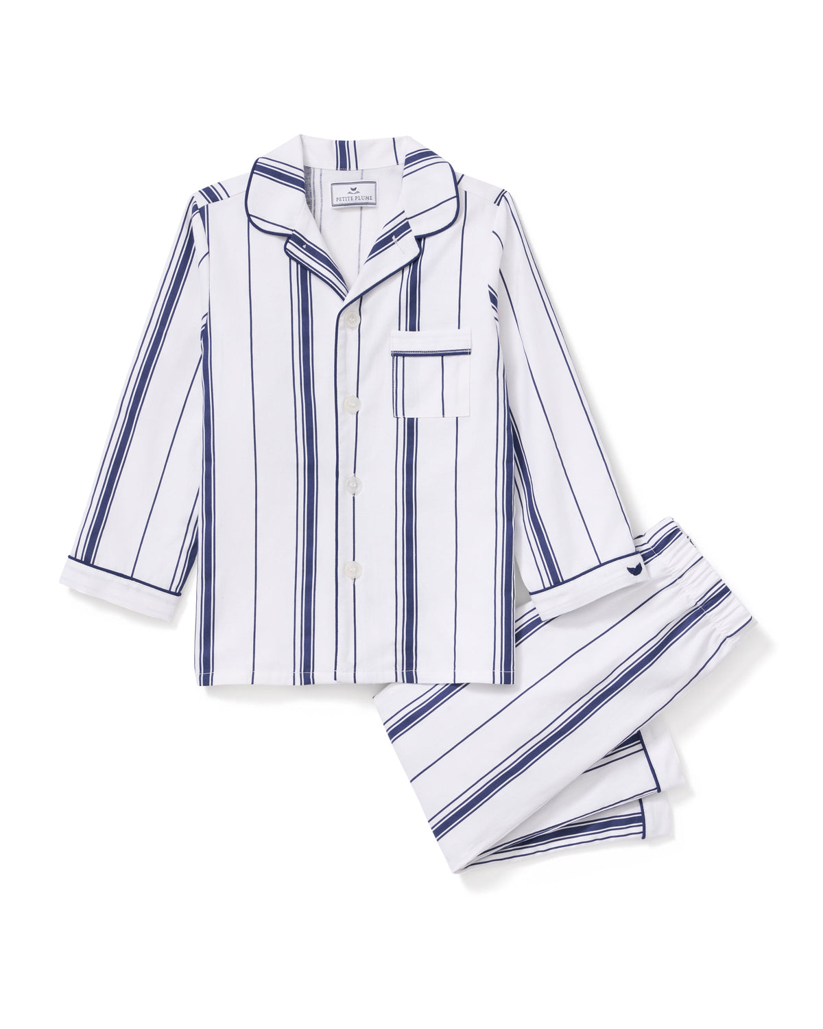 Kid's Twill Pajama Set in Parlor Stripe