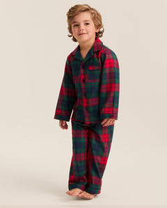 Kid’s Brushed Twill Pajama Set in St. James Tartan