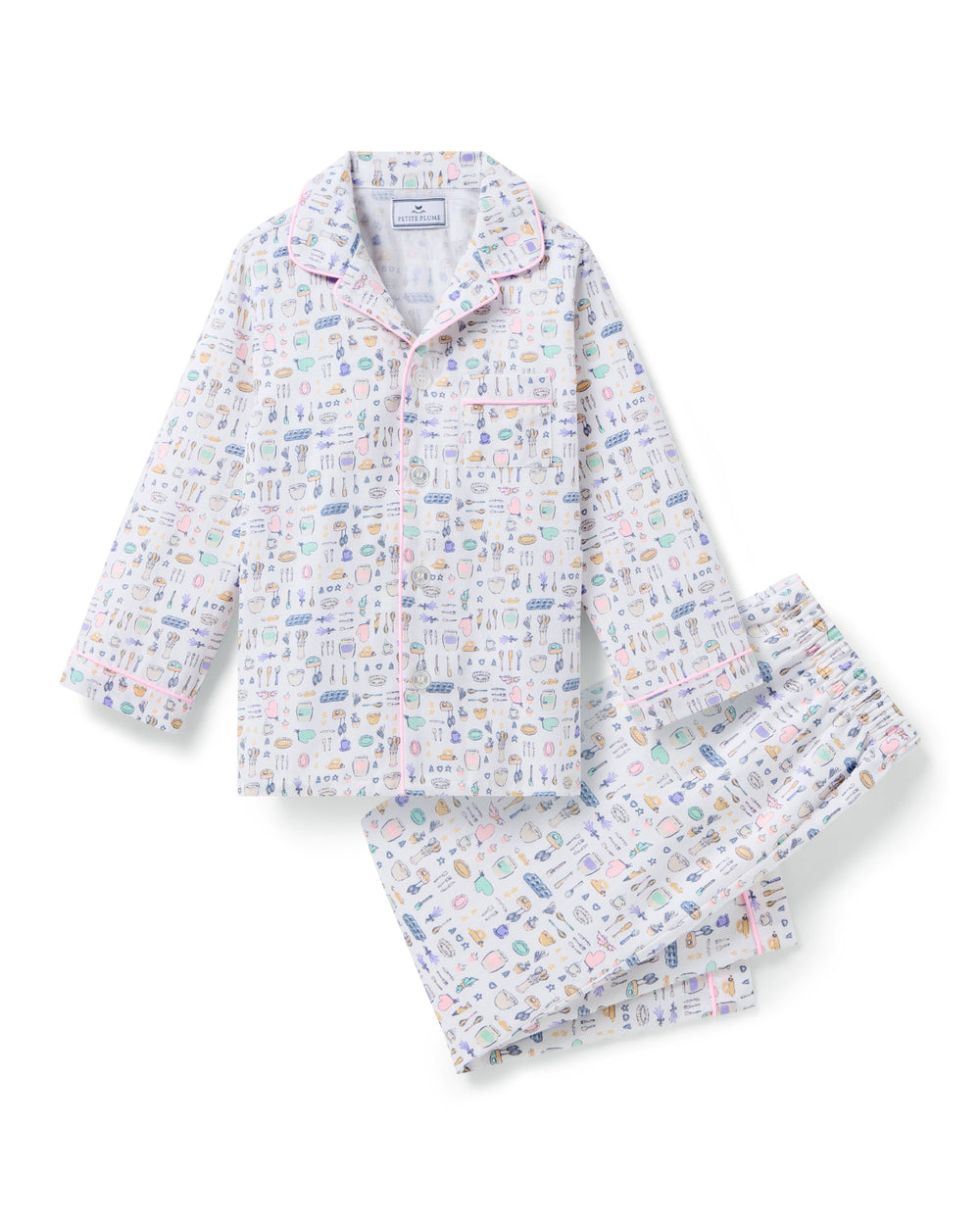 Kid’s Twill Pajama Set in Baking Spirits Bright