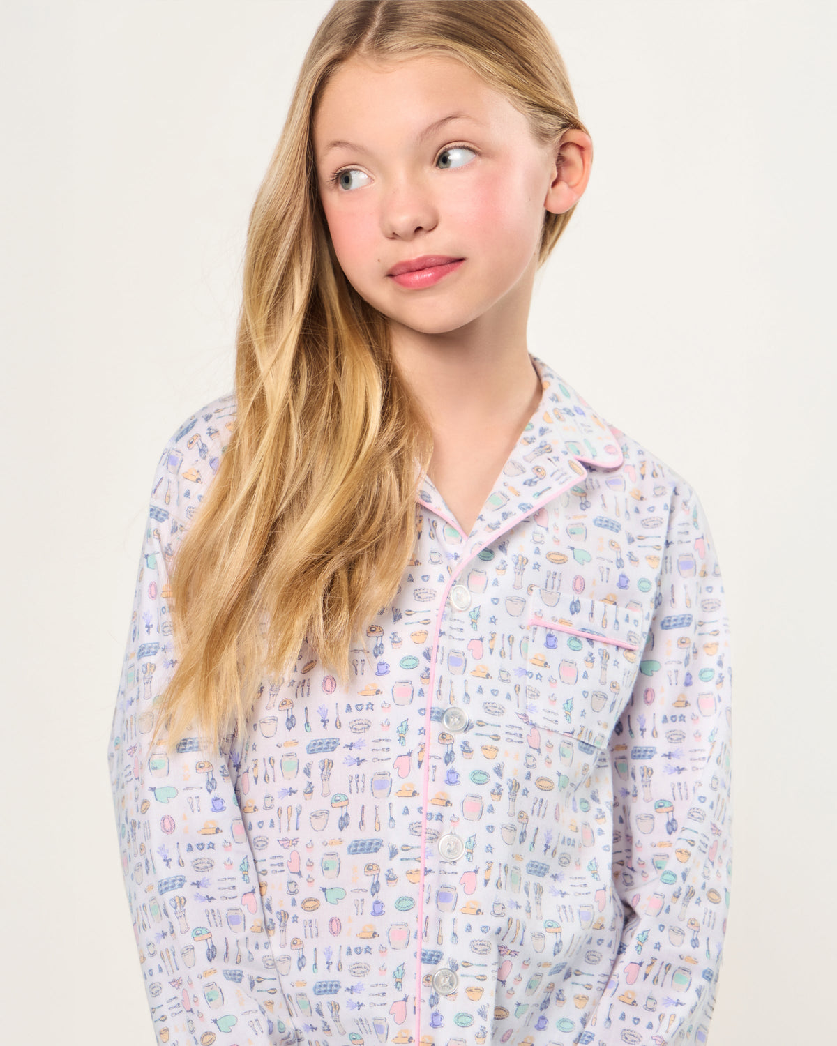 Kid's Twill Pajama Set in Baking Spirits Bright