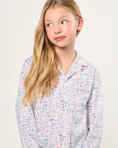 Kid's Twill Pajama Set in Baking Spirits Bright