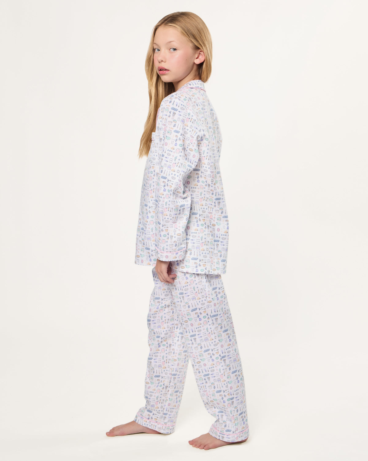 Kid's Twill Pajama Set in Baking Spirits Bright