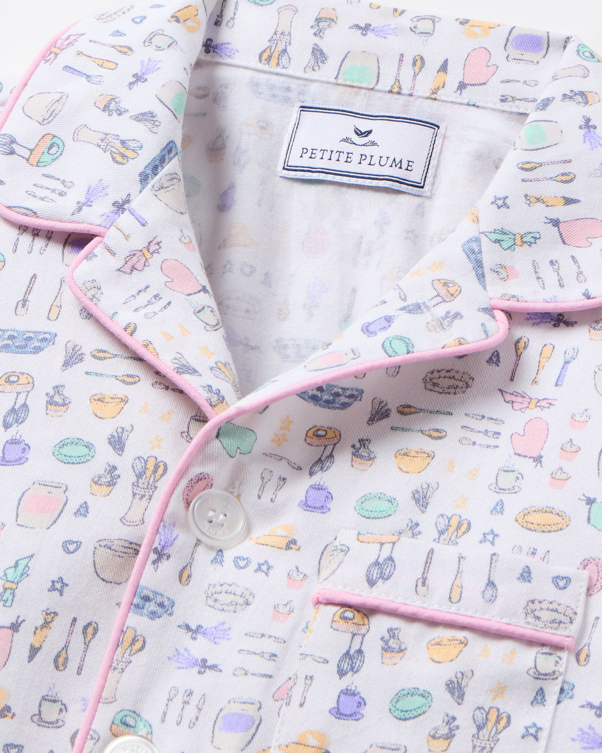Kid's Twill Pajama Set in Baking Spirits Bright