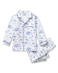 Kid’s Twill Pajama Set in Chalet Toile