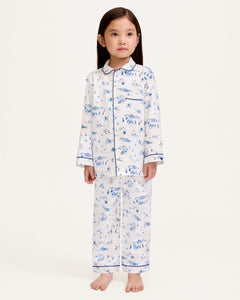 Kid’s Twill Pajama Set in Chalet Toile