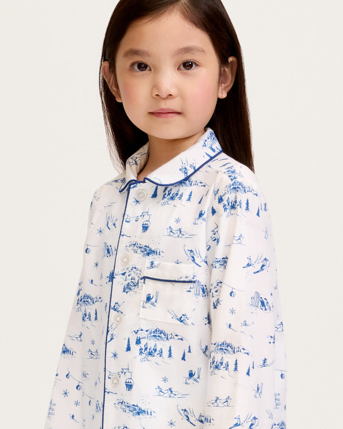 Kid’s Twill Pajama Set in Chalet Toile