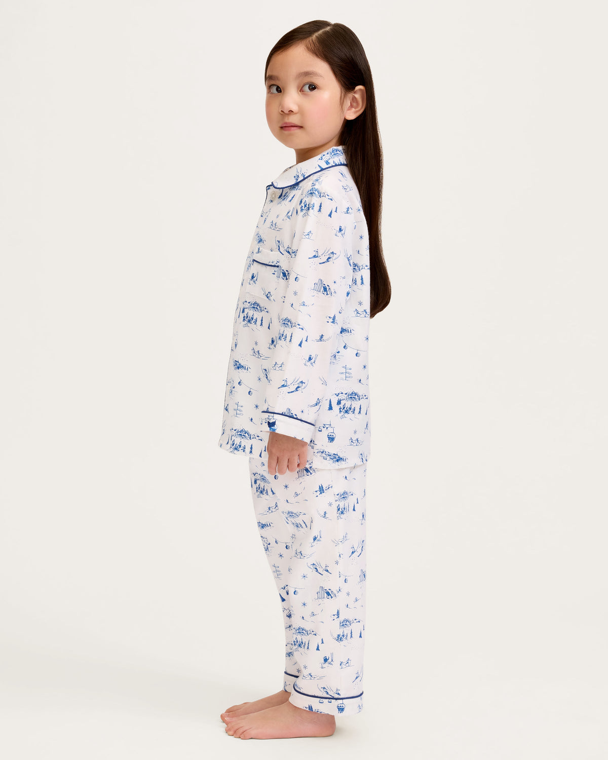 Kid’s Twill Pajama Set in Chalet Toile
