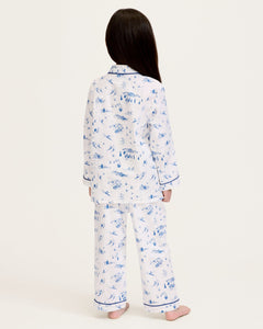 Kid’s Twill Pajama Set in Chalet Toile
