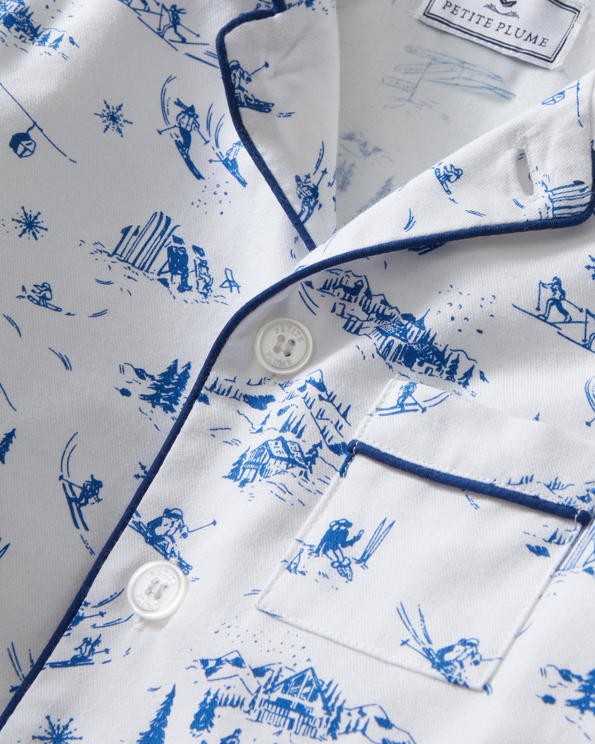 Kid’s Twill Pajama Set in Chalet Toile