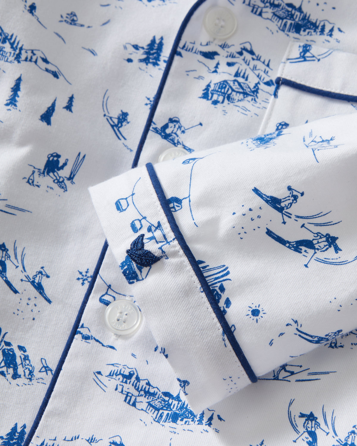 Kid’s Twill Pajama Set in Chalet Toile