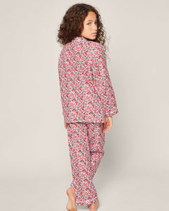 Kid's Twill Pajama Set in Fleurs des Bois