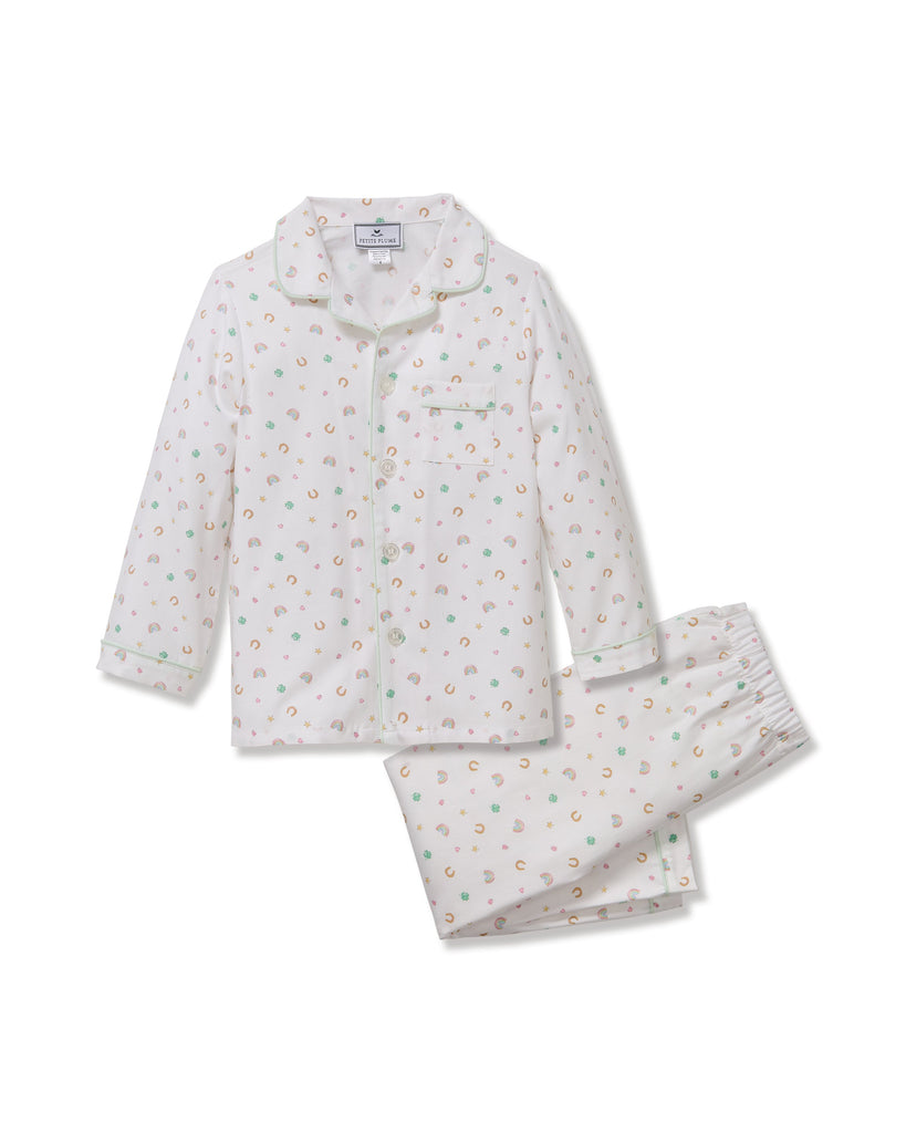 Kid’s Twill Pajama Set in Good Luck Charms